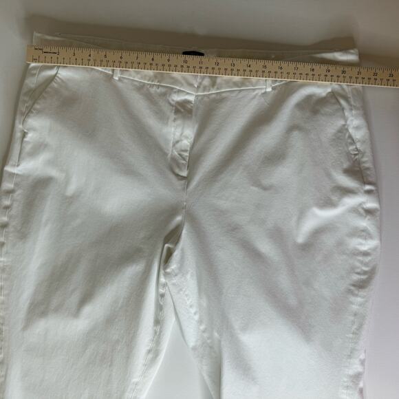 J Crew Womens Kallie Straight Leg Pant in White Sz 22 Office Neutral Minimalist - Picture 14 of 16